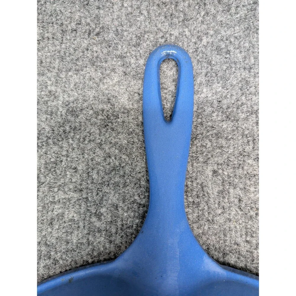Le Creuset 30cm Blue Enameled Cast Iron Grill Skillet Fry Pan Made in France